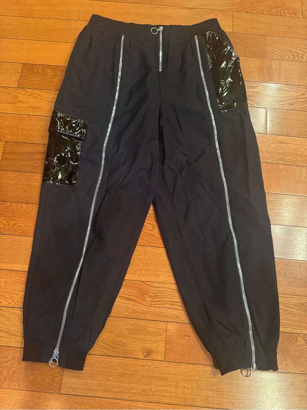 Nike Sportswear Icon Clash Woven Zip Track Pants Black Medium EUC